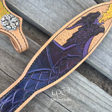 Load image into Gallery viewer, Purple/Black Color Shift Dragon Tack Set
