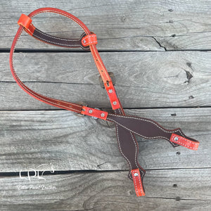 Orange Spooky Fall One Ear Headstall