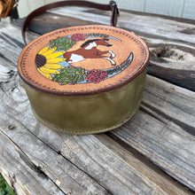 Load image into Gallery viewer, Succulent Sunflower Moon Paint Horse Mini Round Bag
