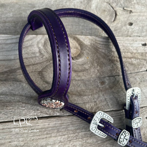 Dark Purple Bat One Ear Headstall