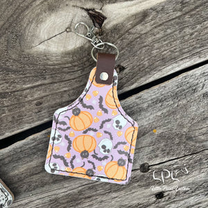 Halloween Cow Tag Keychain