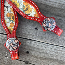 Load image into Gallery viewer, Orange Spooky Fall One Ear Headstall
