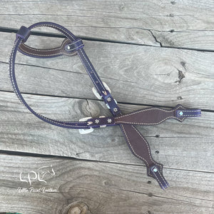 Dark Purple Skeleton One Ear Headstall