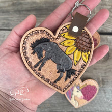 Load image into Gallery viewer, Tooled Heart Keychain
