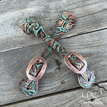 Load image into Gallery viewer, Teal Floral Spur Straps
