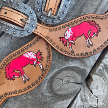 Load image into Gallery viewer, Neon Pink Appaloosa Spur Straps
