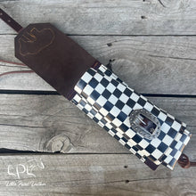 Load image into Gallery viewer, Checkered Bottle Holder with Colorful Appy
