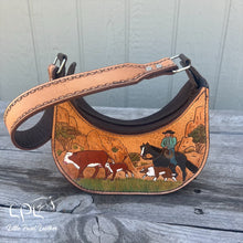 Load image into Gallery viewer, Ranching Cowgirl Half Moon Style Handbag
