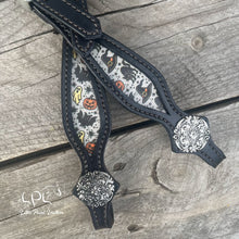 Load image into Gallery viewer, Black Grey Halloween One Ear Headstall
