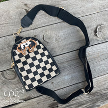Load image into Gallery viewer, Small Checkered Sling/Crossbody Bag
