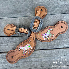 Load image into Gallery viewer, Confetti Appaloosa Spur Straps
