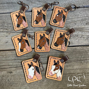 Bay Roan Horse Keychain