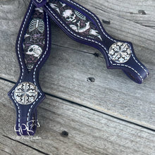 Load image into Gallery viewer, Dark Purple Skeleton One Ear Headstall
