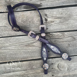 Dark Purple Skeleton One Ear Headstall