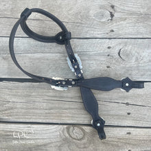 Load image into Gallery viewer, Black Leather Western Halloween One Ear Headstall
