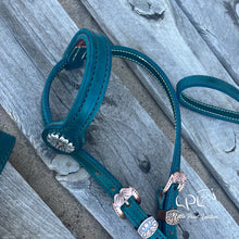 Load image into Gallery viewer, Teal Sunflower Tack Set
