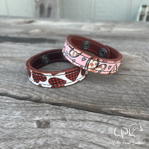 Valentines Leather Bracelet