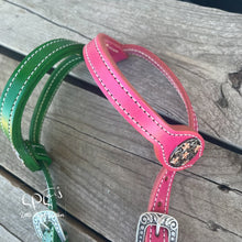 Load image into Gallery viewer, Pink &amp; Green Glitter Double Ear Headstall
