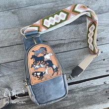 Load image into Gallery viewer, Frolicking Horses Sling/Crossbody Bag
