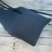 Load image into Gallery viewer, Distressed Black and Rio Hide Saddle Bags
