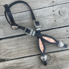 Load image into Gallery viewer, Black Leather Western Halloween One Ear Headstall
