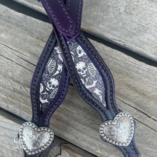 Load image into Gallery viewer, Dark Purple Skeleton One Ear Headstall
