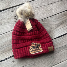 Load image into Gallery viewer, Headless Horseman Fuzzy Pom Beanie
