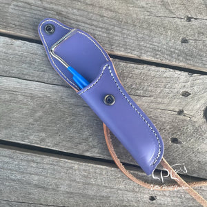 Lavender Leather Hoof Pick Holder
