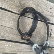 Load image into Gallery viewer, Black Red Bat One Ear Headstall
