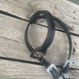 Black Red Bat One Ear Headstall