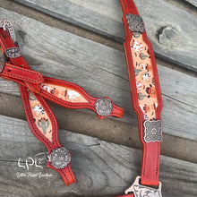 Load image into Gallery viewer, Orange Western Halloween Tack Set
