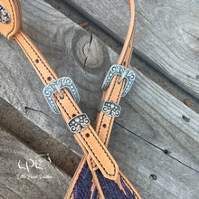 Load image into Gallery viewer, Purple/Black Color Shift Dragon Tack Set
