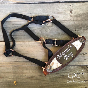 Saying Cowhide Inlay Halter