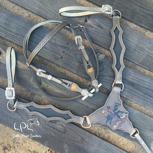 Grey Headless Horseman Tack Set