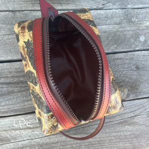 Feather Print Dopp Bag