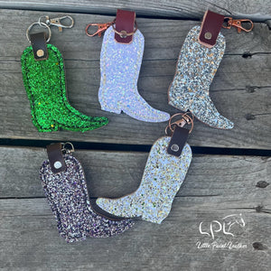 Glitter Cowboy Boot Keychain