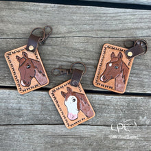 Load image into Gallery viewer, Red/Strawberry Roan Horse Keychain
