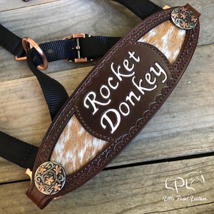 Saying Cowhide Inlay Halter