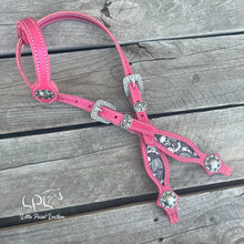 Load image into Gallery viewer, Pink Skeleton One Ear Headstall
