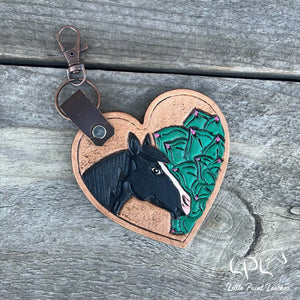 Heart Horse Keychain