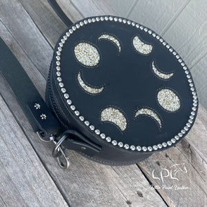 Gold Moon Phase Round Bag **Slight Blemish**