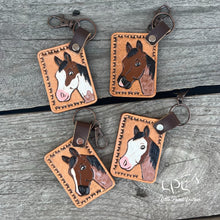 Load image into Gallery viewer, Bay Roan Horse Keychain
