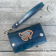 Load image into Gallery viewer, Blue Roan Horse Trifold Wallet &amp; Wristlet
