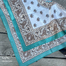 Load image into Gallery viewer, 35" Teal &amp; Brown Wild Rag
