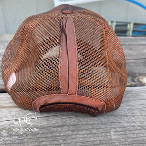 Brown Glitter Unicorn Ponytail Hat