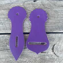 Load image into Gallery viewer, Purple Leather Latigo/Cinch Holders
