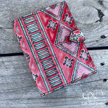 Load image into Gallery viewer, AUCTION Embossed Pink/Red/Turquoise Journal Cover
