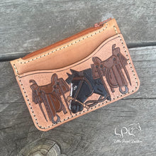 Load image into Gallery viewer, Saddle Horse Tooled Coin Pouch Wallet
