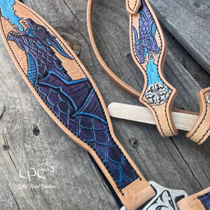 Blue/Black Color Shift Dragon Tack Set