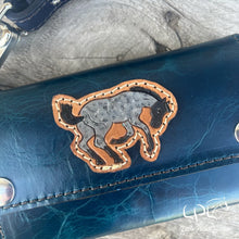 Load image into Gallery viewer, Blue Roan Horse Trifold Wallet &amp; Wristlet
